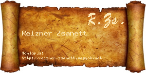Reizner Zsanett névjegykártya